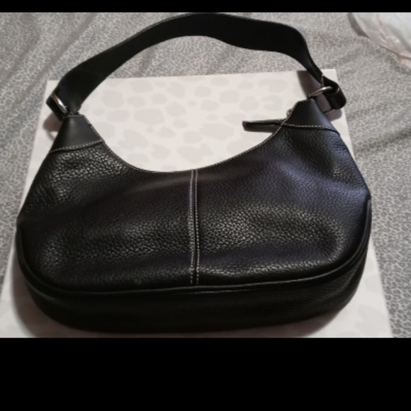 Dooney & Bourke Black Pebbled Leather Hobo Bag - Picture 2 of 4